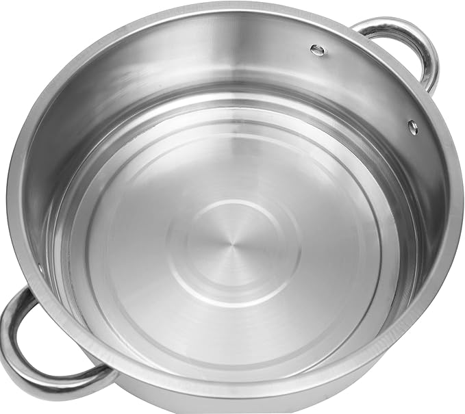 5 Tier Stainless Steel Cooking Steamer - 26/28/30cm Steamer Pot with Glass Lid for Home Kitchen Restaurant