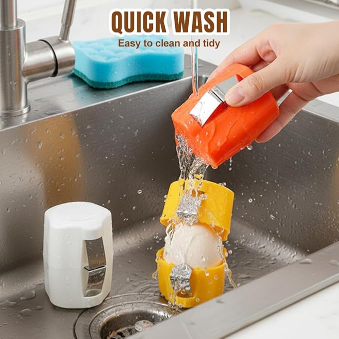 Egg Shell Opener, 2026 New Egg Cutter Egg Cracker Tool Multifunctional Egg Cutter Multipack, Upgrade Egg Peeler Separator for Raw Eggs Cracker Tool Cutter Kitchen Gadgets (2, Yellow)