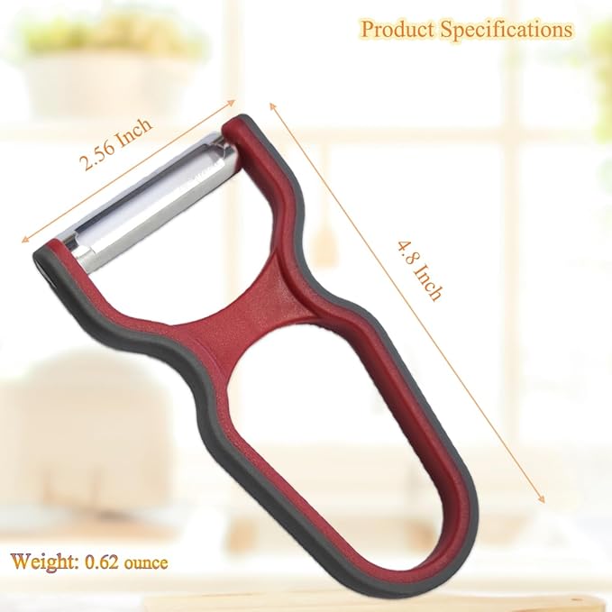 2Pcs Ultra Sharp Peelers, Fruit Peelers, Vegetable Peeling Blade, Red & Green