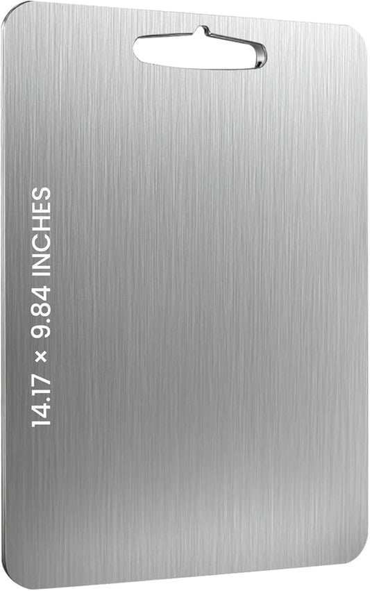 Titanium Alloy Cutting Board Pure Titanium Cutting Board，Double-Sided Versatility，The 2025 New Model for Meat，Vegetables， and Fruits