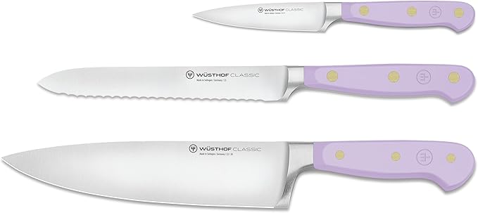 WÜSTHOF Classic Purple Yam 3-Piece Chef's Knife Set