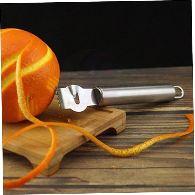 PRETYZOOM 2pcs Stainless Steel Lemon Grater Multi-functional Slicer Zester Peeler for Kitchen Easy Tool