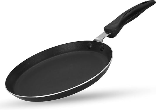 Alpine Cuisine Griddle Pan Aluminum 13in Nonstick Coating, Griddle Pan for Stove Top with Stay Cool Handle, PFOA Free, Durable Nonstick Cookware - Dishwasher Safe - Gray