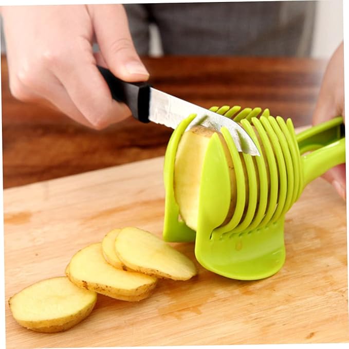 Multipurpose Handheld Slicer Clamp Vegetable Slicer Cutter Manual Slice for Fruits Veggies Random