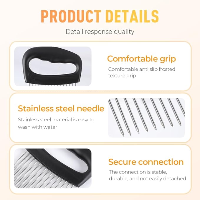 Stainless Steel Onion Slice Holder: Onion Slicer Holder Meat Tenderizer Tool, Vegetable Slicer Kitchen Assistant Tool for Potato Tomato and Meat Steel lemon Cutter (2pcs)