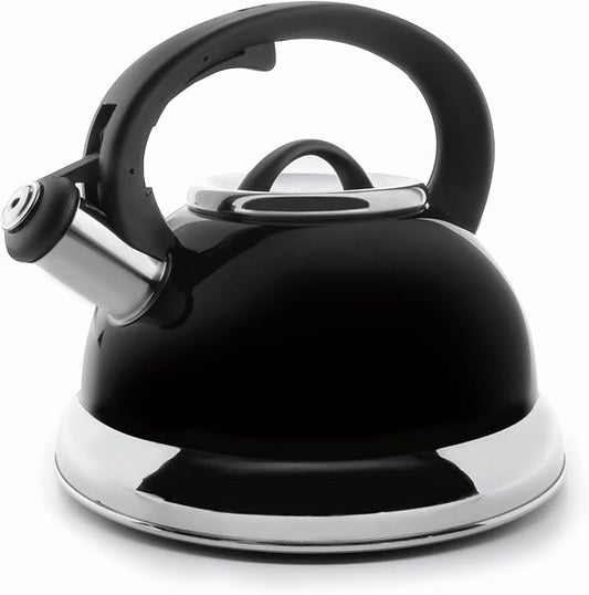 Lacor Whistling Kettle, Stainless Steel, Black, 2.5 Litre