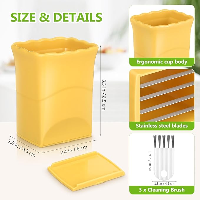 DECHOUS 3Pcs Fruit Slicer, Strawberry Cutter Slicer, Egg Slicers Cup Slicers for Fruits and Vegetables, Cutter Kitchen Gadget Quickly Making Vegetable Salad, with Cleaning Brush