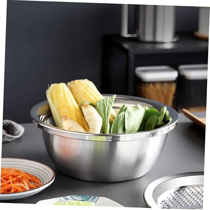 1Pc Stainless Steel Multi Purpose Grater Draining Tool for Vegetables Portable Slicing Washing Kitchen for Home Use