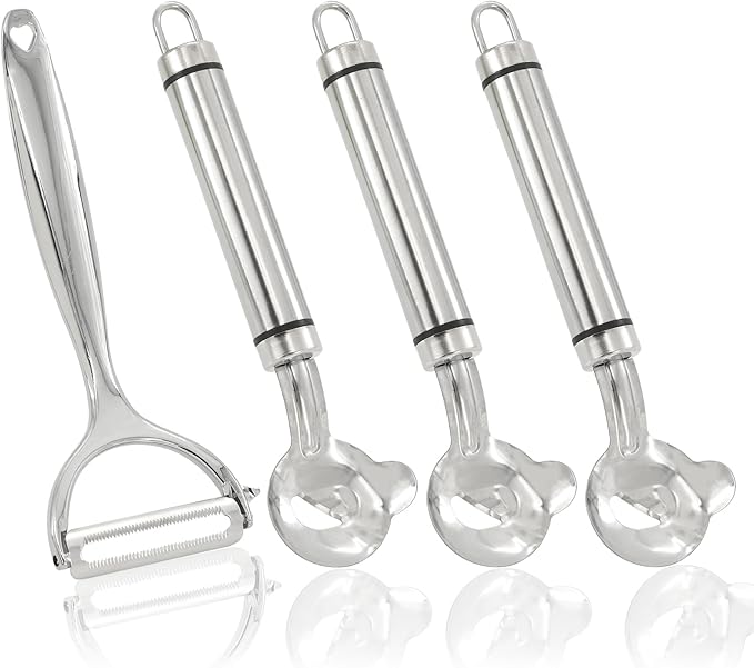 Cactus Peeler Tool 4 PCS, Multifunctional Cactus Peeling Knife Tool, Ergonomic Design, Easy to Clean, Suitable for Cooking Cactus Noodles in the Kitchen