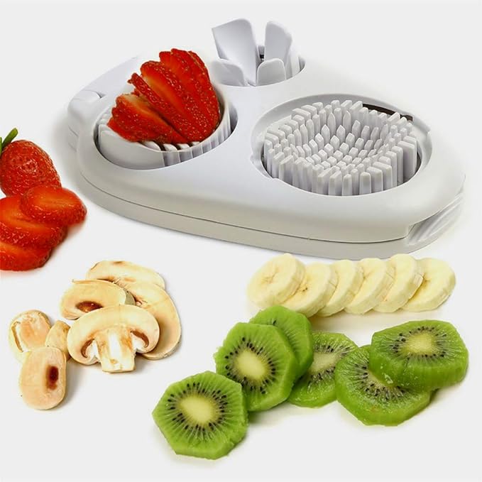 SLHZA 3 In 1 Egg Slicer，Egg Slicer For Hard Boiled Eggs，With Stainless Steel Cutting Wires Multifunction Wedges Slicing Kitchen Accessories Durable Slices
