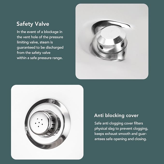 Stainless Steel Pressure Cooker, Fast Cooking Pot with Safety Valve, Multifunctional Design, Intelligent, Universal for Induction Cooktops and Stoves, Comfortable (5L)