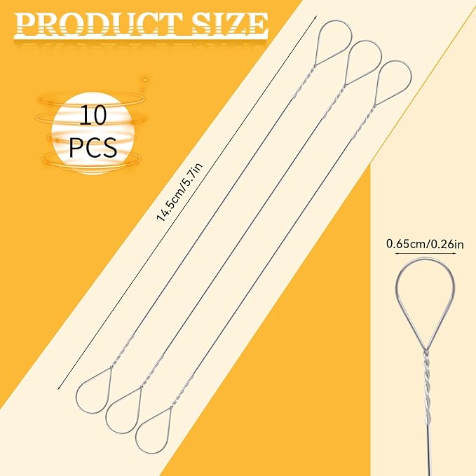 Mozeat Lens 5.7 inch Cheese Slicer Wire,10 PCS Cheese Slicer Replacement Wires Food Grade Stainless Steel Cheese Cutter Wire Cheese Wire Knife Kit for Slicing Cheeses Butter