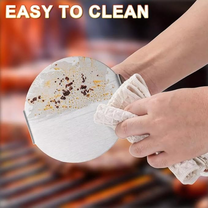 Steel Smashed Burger Press, 4.72" Round Burger Smasher with Anti-Scald Handle, Hamburger Press, Dishwasher Safe Grill Press for Griddle, Juicy and Crispy Burgers for BBQs, Cookouts
