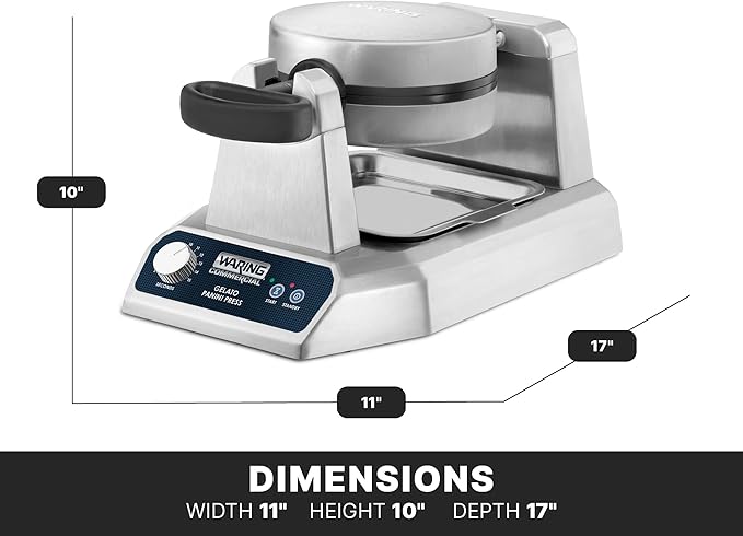 Waring Commercial WICSP180 Gelato Panini Press, 120V, 5-15 Phase plug