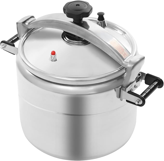 Bokknppo Aluminum Pressure Cooker 70Kpa Pressure Canner Stovetop Pressure Pots Explosion-proof Compound Bottom Cookware with Pressure Limiting Valve for Gas Stove Induction Cooker (30L)