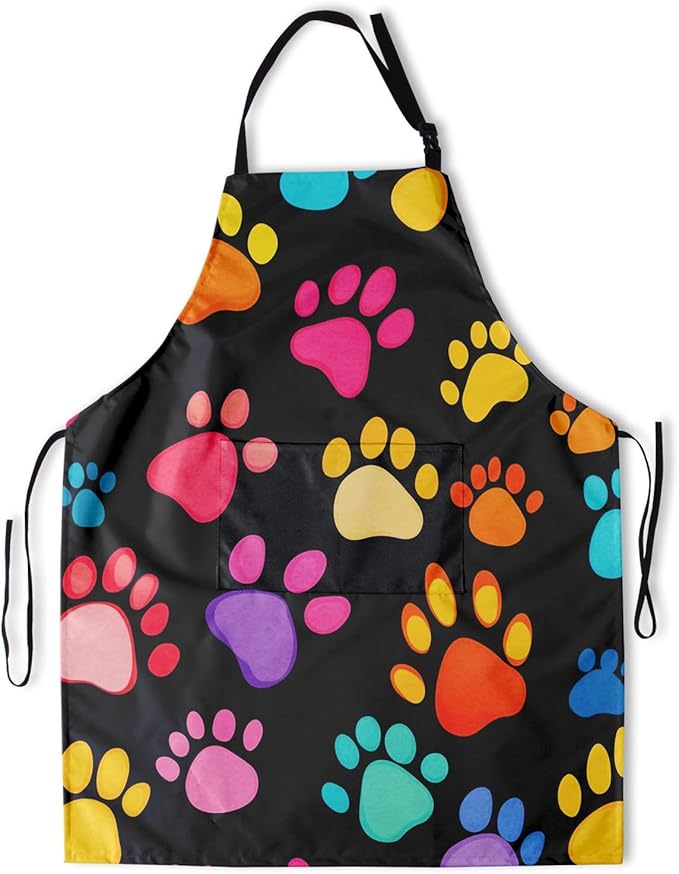 Apron with Pockets Aprons for Women Men Kitchen Chef Apron for Cooking Gardening Server Waitress Painting
