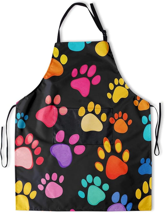 Apron with Pockets Aprons for Women Men Kitchen Chef Apron for Cooking Gardening Server Waitress Painting