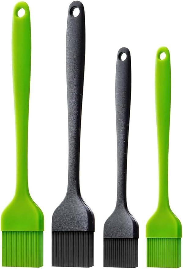 Ortarco Silicone Basting Pastry Brush for Baking Cooking Bbq Grill Spread Oil Butter Sauce 4 Pack