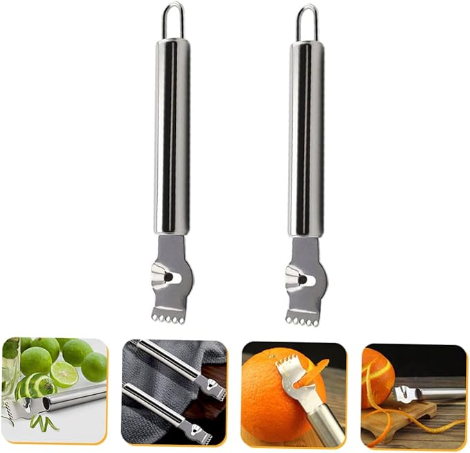 2pcs Lemon Zester and Grater Efficient Kitchen Tool for Fruits Vegetables and Citrus Peeling for Home Restaurant and Baking Use