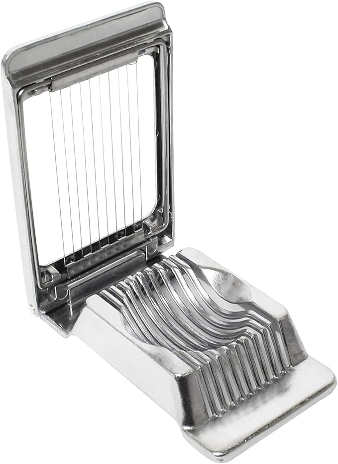 Aluminum Egg Slicer Cutter Kitchen Tool with Stainless Steel Wire Dishwasher Safe (Square)