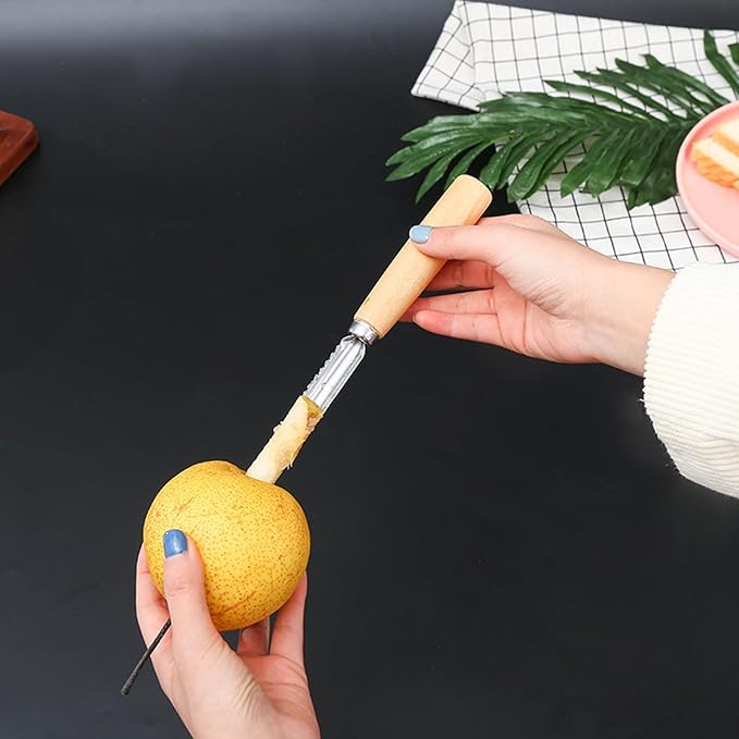 Zittop 2025 Upgrade Enucleator Tool - Stainless Steel Fruit & Vegetable Core Remover - 8.2in Enucleator for Stuffed Veggies, Eggplant, Cucumber - Seed Remover & Coring Gadget