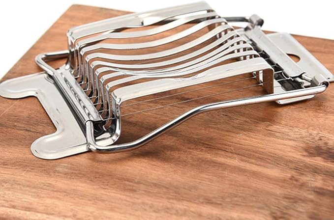 Stainless Steel Egg Slicer and Cheese Slicer 2pcs Set Boiled Egg Cutting Tool Kitchen Gadget for Cooking and Food Preparation