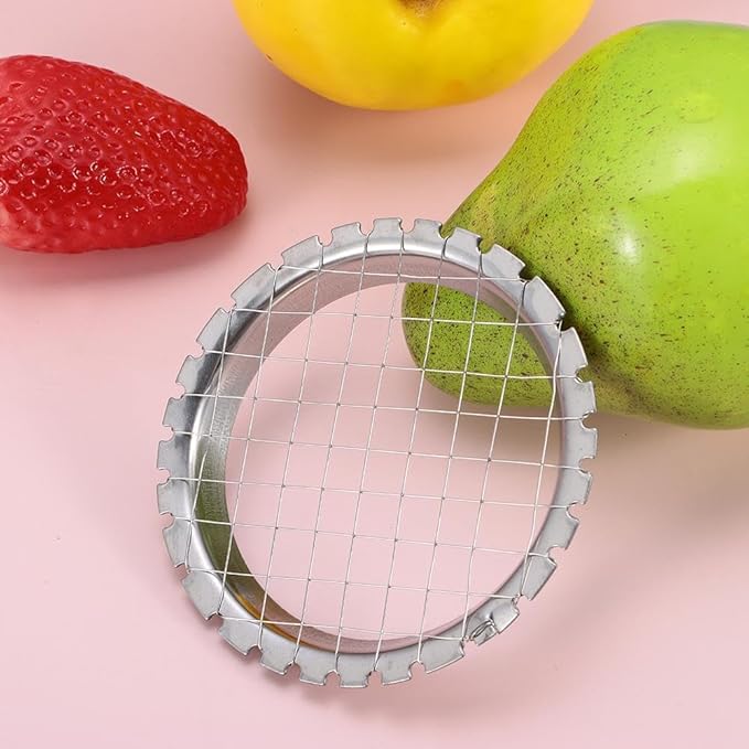 1PCS Stainless Steel Food Cutter - Egg Slicer, Fruit Cube Cutter, Salad and Tomato Slicer for Hard Boiled Eggs and Potatoes