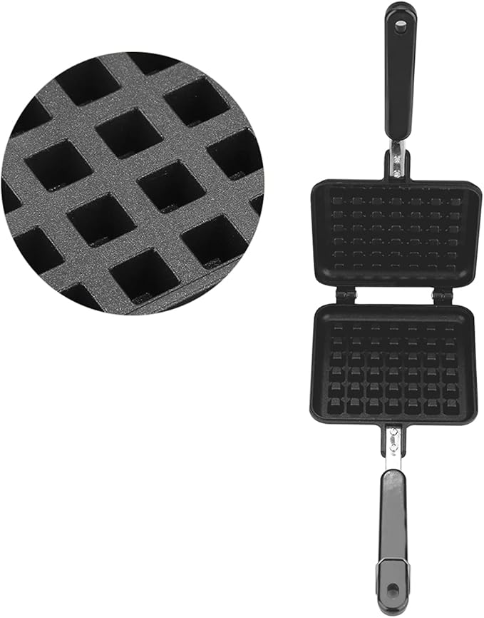 Zerone Waffle Maker, Waffle Maker Iron Stovetop Waffle Maker Non Stick Waffle Maker Pan Press Plate Cooking Baking Tool 5.5 x 12.4 inch