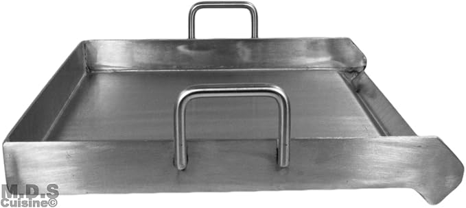 Stainless Steel Flat Top Comal Plancha 18"x16" inch BBQ Griddle for cooking with Outdoors Stove or Grill catering