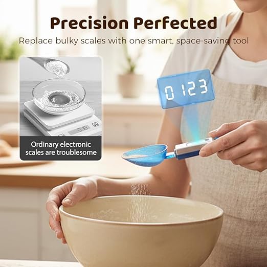 2026 New Grams Digital Kitchen Measuring Spoon, Spoon Electronic Scale Spoon Weighing Three Different Specifications Food Scale Spoon with Scale Design, Weight 500 Grams Support Unit g/oz/gn/ct (1)