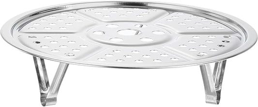 uxcell Stainless Steel Steamer Rack with Stand, 7.9 Inches Pot Steaming Tray for Steamer Cookware Instant Pressure Cooker, Silver Tone