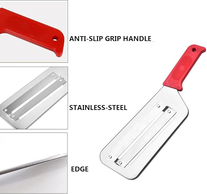 Cabbage Chopper Shredder Double-Layer Stainless Steel Antislip Handle Mandoline Slicer for Slicing Grater Vegetables Fruits Cheese