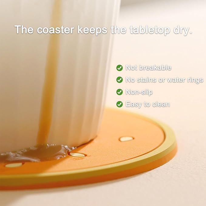 Coasters Set of 8 Cute Hamburger Cup Coasters for Drink, PVC Scratch-Resistant Non Slip Hot Cold Table Drinks Coasters for Beverage Drink Beer Wine Glass Coffee Tea