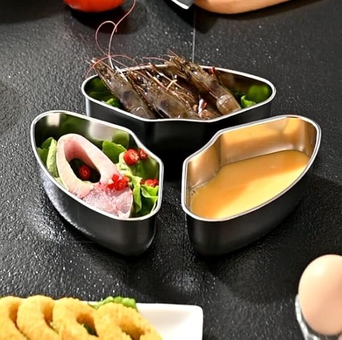 Individual Food Steamer Box Tray Set, 3pack Stainless Steel Mini Steamer Cookers Insert Pot Food Holder for Instant Pot n Air Fryer to Quick Prepare Meal