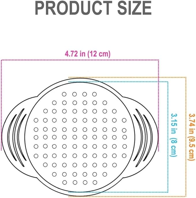 Stainless Steel Food Can Strainer Sieve Metal Tuna Press Filter Canning Lid Colander Oil Drainer Kitchen Tools for Beans Vegetables (Silver)