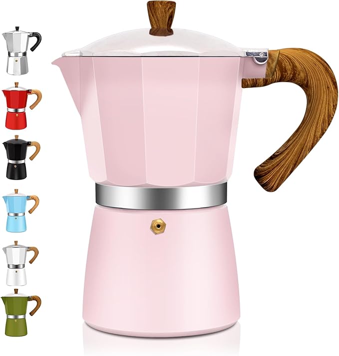DITOSH 3 Cup Aluminum Espresso Stovetop Moka Pot Express Coffee Maker Percolator Italian Classic Mocha Coffee Machine for Italian and Cuban Cafe Brewing for Home & Camping 150ml 5oz