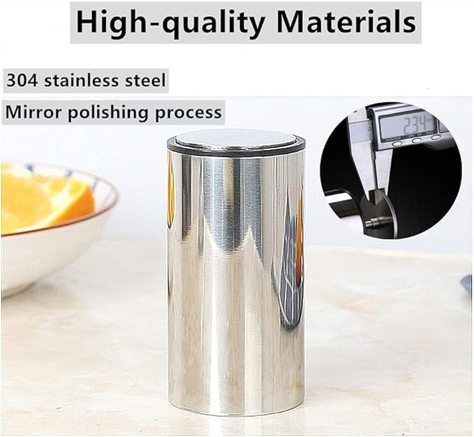 Kemaily Toothpick Holder, Automatic Stainless Steel Toothpick Holder Dispenser Click Open, Modern Toothpick Storage Box for Bamboo Toothpick