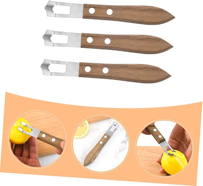Garneck 3pcs Stainless Steel Cheese Grater Multi-function Fruit Lemon Zester Portable Cheese Accessory Easy to Use Style
