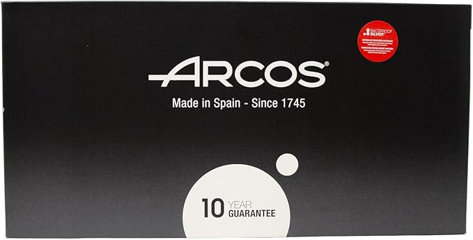 Arcos Cleaver Knife Butcher Knife - Nitrum Stainless Steel 11" Blade - Polypropylene Handle - Silver - Color Identification System - Heavy Duty & Hygienic - Series Universal - Black Color