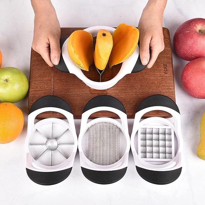Pssopp Mango, Stainless Steel Fruit Vegetable Cutter for Quick and Easy Fruit Preparation for Busy Families (#3)