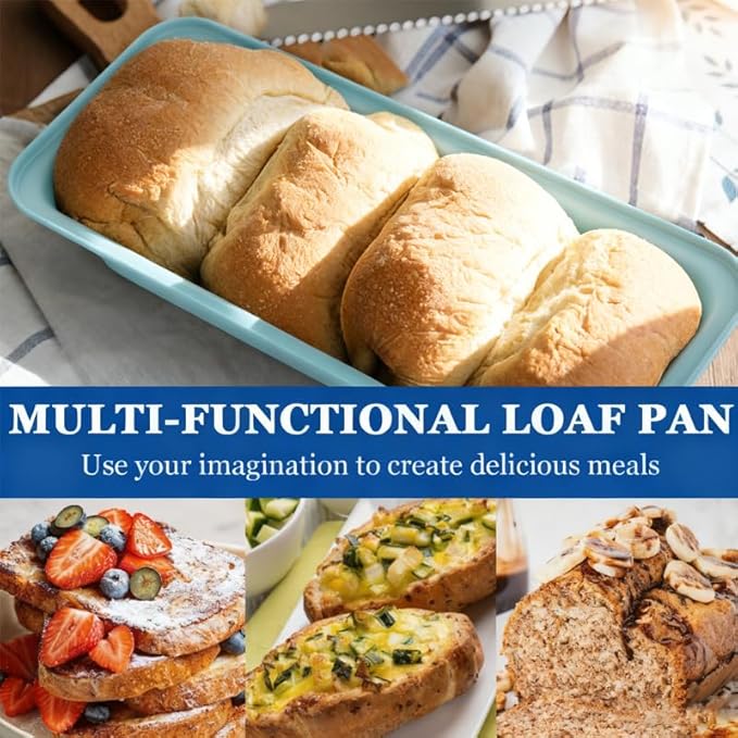 Proigtz 2-Pack 13 x 5-Inch Carbon Steel Loaf Pan, Long Large Bread Pan for Baking Homemade Banana Bread, Sandwich Bread, Brownies, Cakes, Pizza, Tart