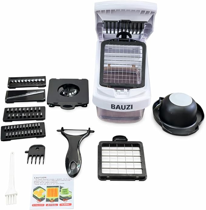 14-in-1 Vegetable Chopper with Container, Onion Chopper Dicer, ABS Multi-Function Vegetable Chopper, Multifunction Vegetable Cutter Slicer, Manual Food Chopper Kitchen Gadget,