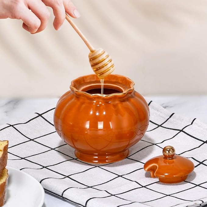 Ceramic Sugar Bowl, Salt Cellar with Lid and Spoon, 9oz Sugar Jar for Coffee Bar, Salt Box Sugar Containers for Seasoning, Spice, Sauce, Elegant Decor for Kitchen Countertop