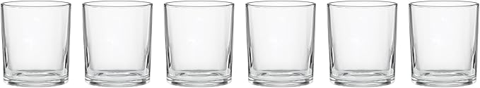 Oneida Glassware, 24 Seven Clear Medium Tumbler, Set of 6, 13.5-Ounce Capacity, Made From Glass, Dishwasher Safe Tumbler, Drinking Glasses Set, Home and Kitchen, Water Glasses (Clear, 4 Piece)
