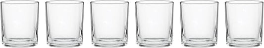 Oneida Glassware, 24 Seven Clear Medium Tumbler, Set of 6, 13.5-Ounce Capacity, Made From Glass, Dishwasher Safe Tumbler, Drinking Glasses Set, Home and Kitchen, Water Glasses (Clear, 4 Piece)