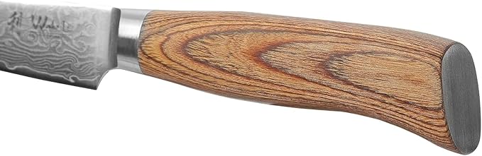 Wakoli EDIB Pro Damascus Mukimono Knife – Japanese Style Paring and Garnishing Knife | 4-Inch Genuine Damascus Steel Blade with VG10 Core | Ergonomic Pakkawood Handle