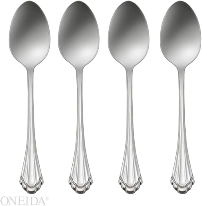 Oneida 2272004E Marquette Fine Flatware Teaspoons, Set Of 4