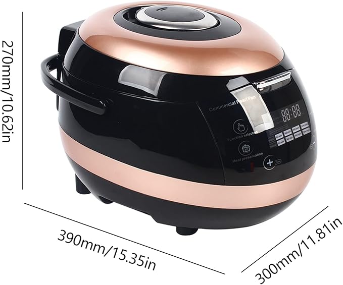 Automatic Boba Pot, 5L Commercial Boba Pot, Commercial Fully Automatic Pearl Pot,Pearl Maker for Cooking Boba Taro Ball Sago Milk Tea Touchscreen 110V