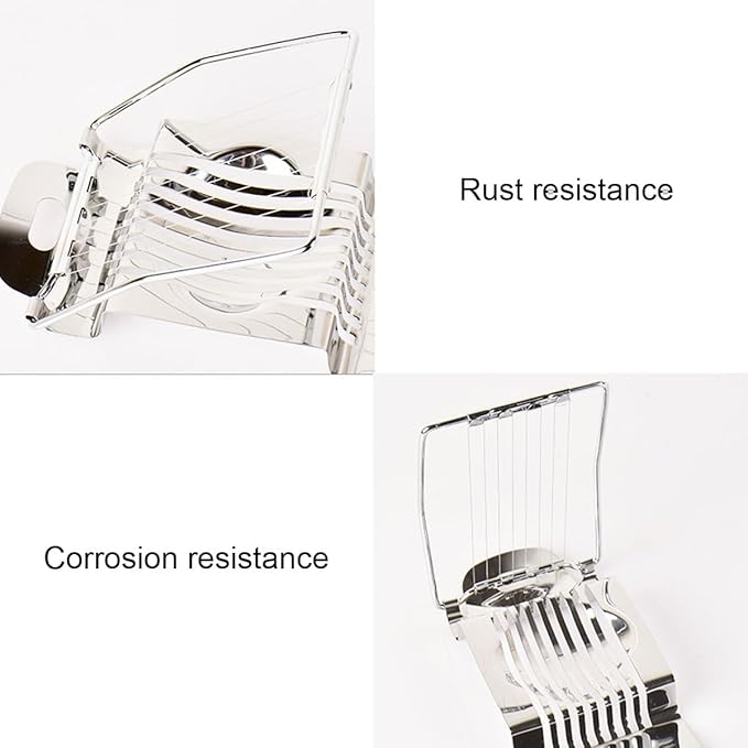 Egg Slicer for Hard Boiled Eggs Heavy Duty Metal Egg Cutter Stainless Steel Wire Quickly for Eggs Salads Sandwiches
