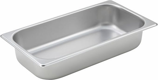 Winco 1/3 Size Pan, 2-1/2-Inch, Stainless Steel